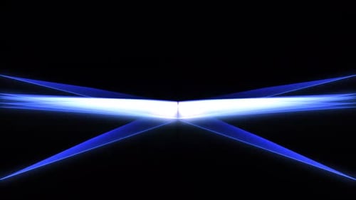 Dynamic Blue Light Rays Abstract Reveal Animation