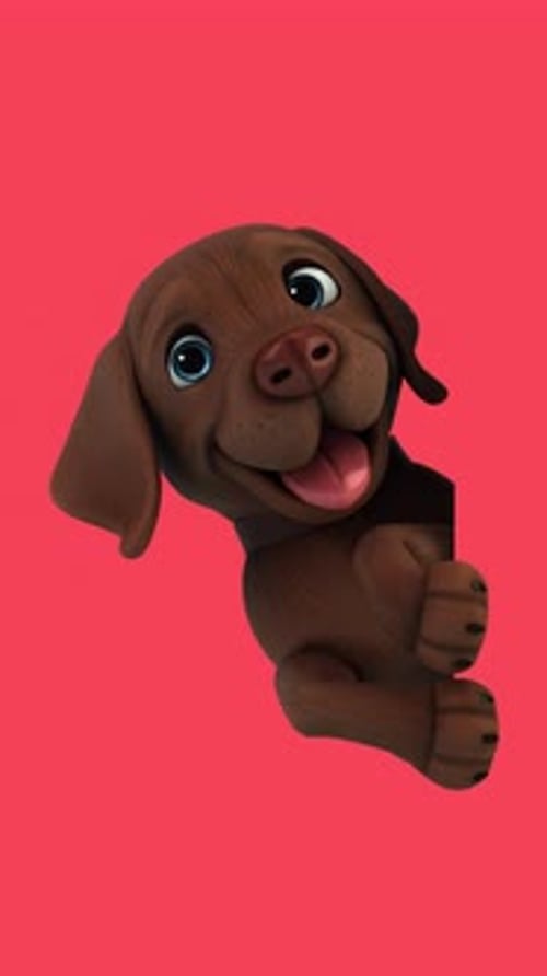 Fun 3D cartoon Labrador (with alpha channel)
