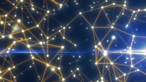 Seamless Futuristic Digital Network Connection Loop Background