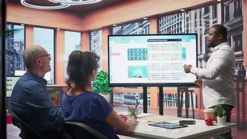 Financial Expert Presenting Retirement Plan Options to Senior People