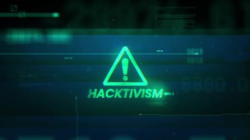 Hacktivism Word On Noise Glitch Error Technology Antecedentes de dados futuristas