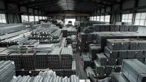 Large Warehouse of Finished Products Parts for Road Infrastructure Galvanized Steel Fences and