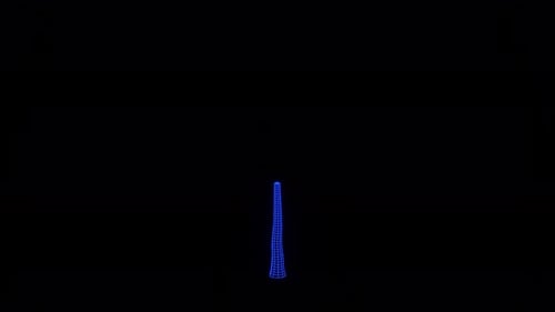 Animación 3D holográfica sobre el crecimiento de un manzano