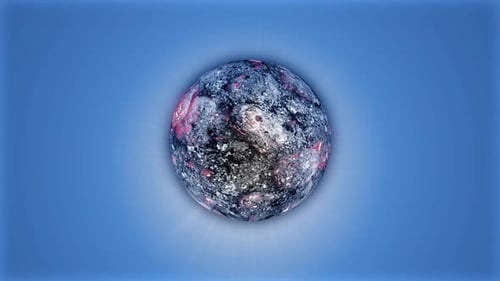 Spinning Lava planet in space. Earth planet become a lava planet. science and technology. Vd 860
