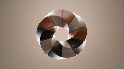 Torus Shapes Looping 3d Rendering