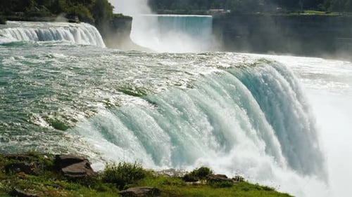 Magnificent Niagara Falls in the Background a Part of the Horseshoe Falls