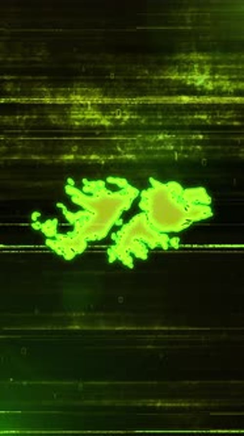 Falkland Islands Digital Futuristic Glitch Map - Vertical Video