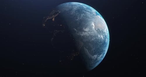 Realistic Earth Rotation with Day Night Cycle