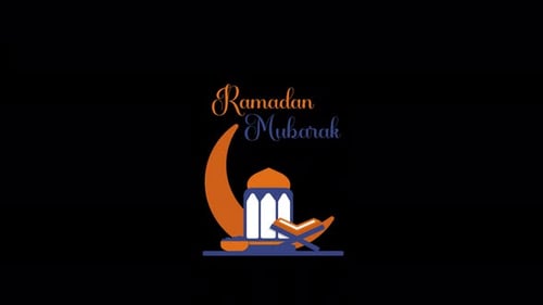 Ramadan Mubarak Flat Design Title Animation