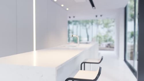 Modern Villa Interior with Furniture