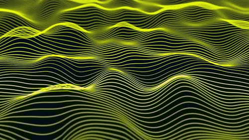 abstract gradient ribbon line wave animated 4K. multicolor particle line wavy background. Vd 815