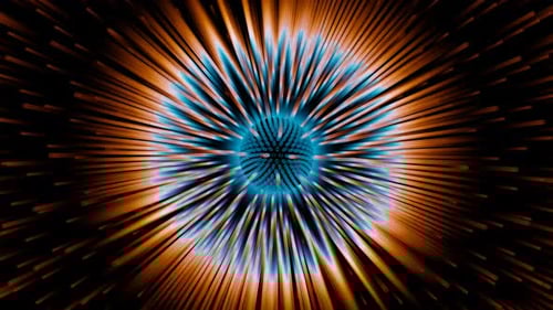 Blue and Orange Neon Energy Ball Burst Vj Loop Animation