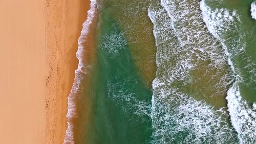 The Beach Displays a Serene Landscape with Golden Sands Calming Waves Italy