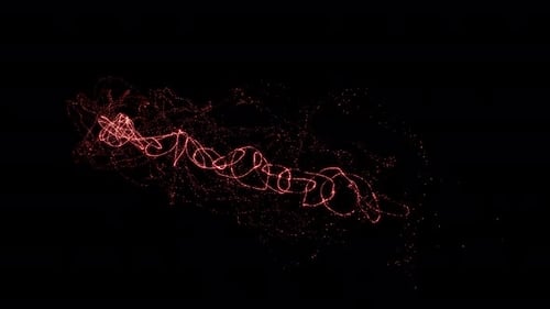 Abstract Glowing Particle Light Trail Reveal