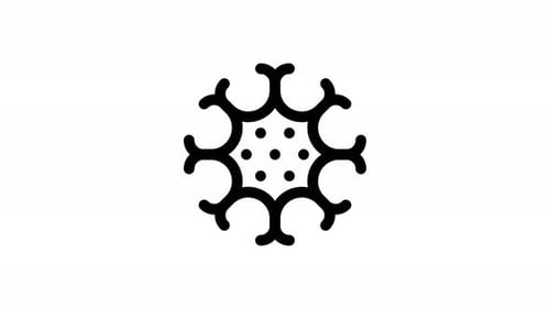 virus line icon animation