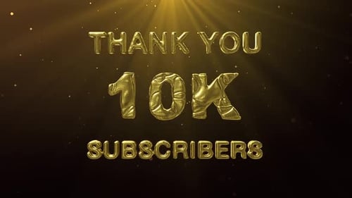 Golden Thank You 10K Subscribers Celebration Title