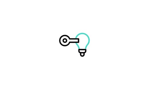 Key and Lightbulb Idea Activation Line Animation