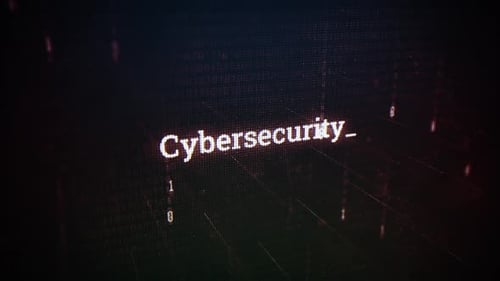 Cybersécurité sur écran numérique Message sur écrans d'ordinateur V02