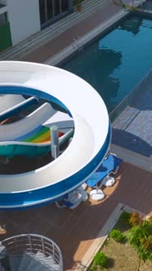 Vertical Video Pool Filling With Fresh Water at a Stunning Residential Home