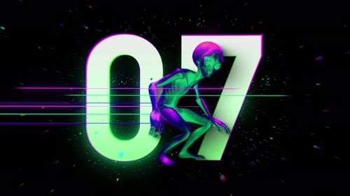 Alien Psychedelic Countdown Nummer 07