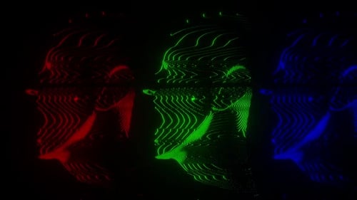 Head Opening Mouth Modulation Wireframe