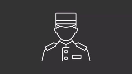 Bellboy white line animation