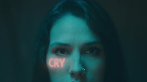 An Emotional Portrait Featuring a Projection of Crying Showcasing Depth and Contemplation