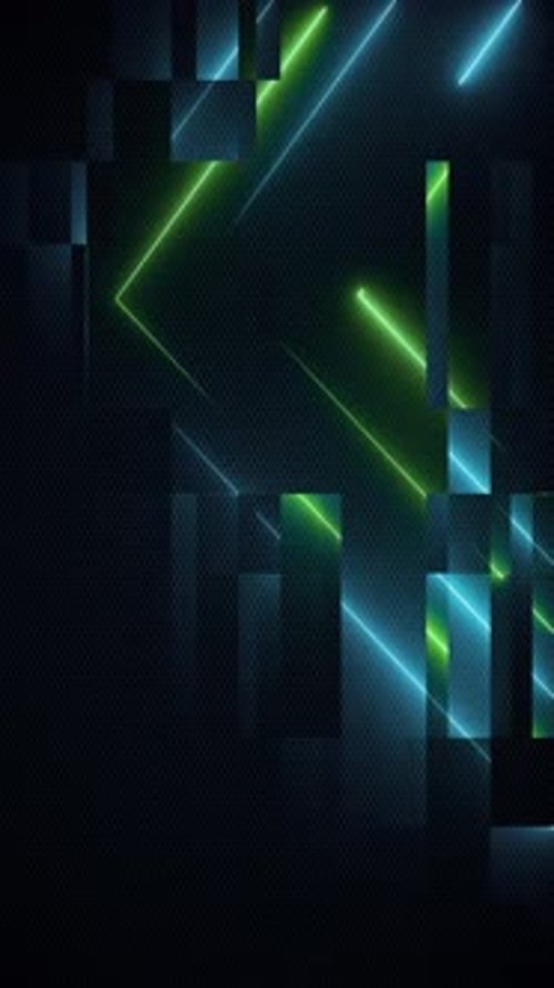 Dynamic Glowing Geometric Lines Vertical Background