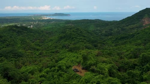 Lush Tropical Forest Covering Verdant Mountain Range