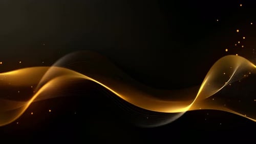 Abstract Golden Fluid Wave Background Animation