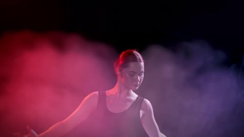 Romantic Ballet Performance Exam or Concert in School of Arts Ballerina Dance Beautiful Ballet