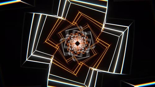Orange And White Colored Spiral Background Vj Loop In 4K