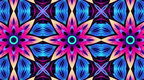 Vibrant Abstract Kaleidoscope Pattern Background