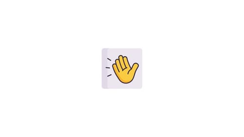 Animation des quadratischen Clubhaus-Symbols mit Logo