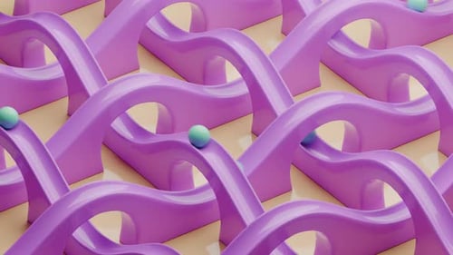 Slide Balls Loop 3D-Animation