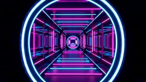 Neon Palm Night Synthwave Loop