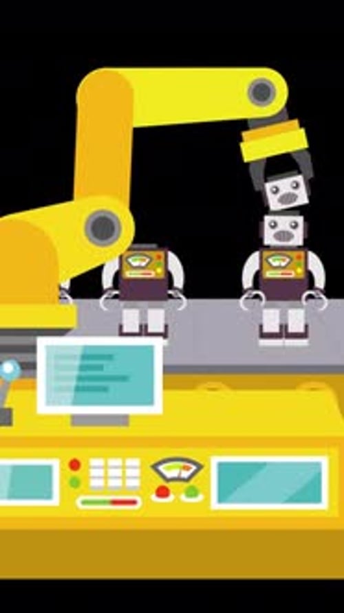 Robot Factory Vertical Alpha Channel