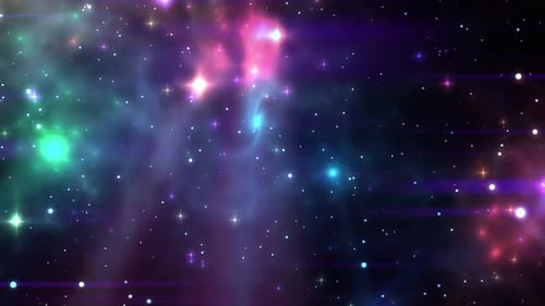 Colorful Abstract Space Nebula Background Animation