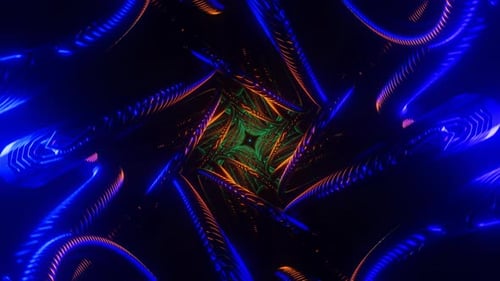A Mesmerizing Pulsating and Hypnotic VJ Loop with a Colorful Psychedelic and Scifi Design