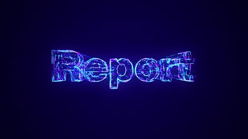 Futuristic Digital Report Title Animation with Glowing Lines