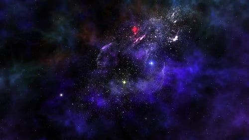 Un conjunto de nebulosas arremolinadas y multicolores