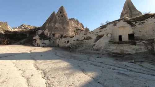 cappadocia turkey chimneys caves in the morning