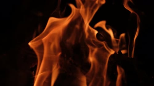 Slow motion fire flame