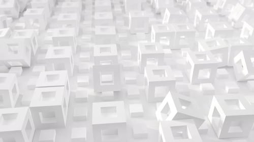 Rolling White Cubes Background 112 4K