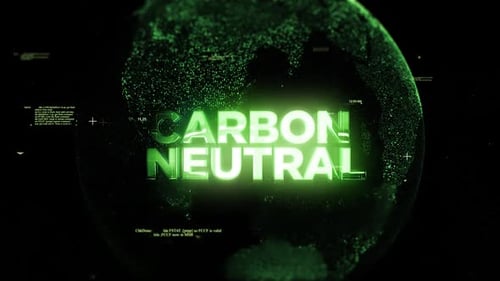 Título neutro en carbono sobre un mundo tecnológico rodeado de una red de efectos gráficos