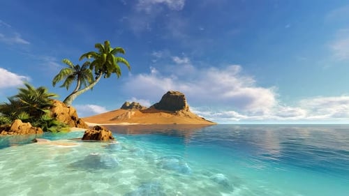 Tropical island coast