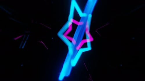 Rotation of the Fivepointed Neon Star VJ Loop