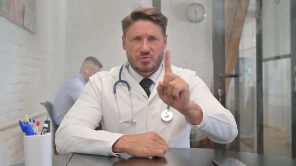 Doctor Gives Warning During Telehealth Appointment, Medical Stock ...