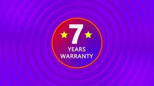 7 years warranty card animated