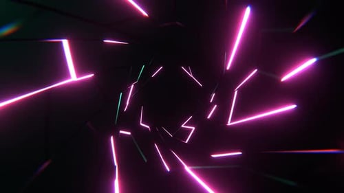 Light Green And Light Pink Chaotic Abstract Strobe Neon Flow Background Vj Loop I 4K